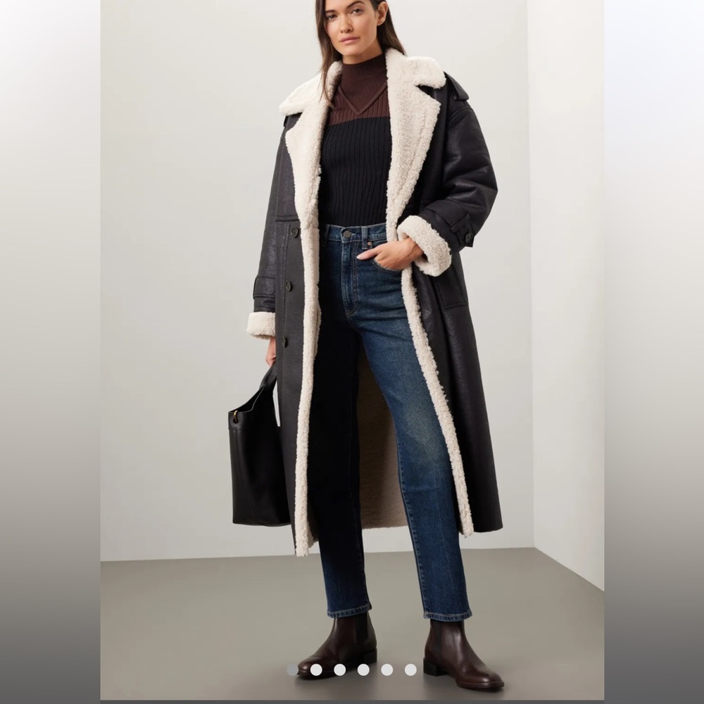 Great Jones Black Sherpa Coat Medium NWOT